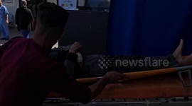 Casualties brought to Al-Aqsa Martyrs hospital after Israeli strike on Deir al-Balah