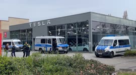 Germany: Protesters rally outside Berlin Tesla dealership in global action against Elon Musk