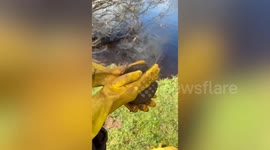 Magnet fishers discover 350-year-old cannonball used in English Civil War