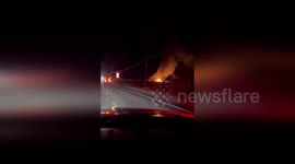 US: Late Night Fire Destroys Home in Joshua Tree