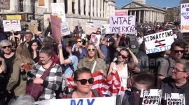 UK: Protesters rally in London against US President Trump, his ally Musk