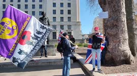 Demonstration against the 'two-tier' policing rally in London, England