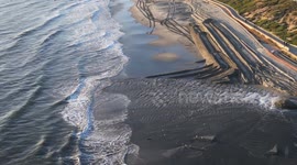 Major construction pipe project and sewage spilling onto beach in Carlsbad, CA April 5th, 2025