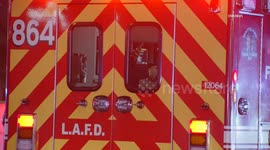US, Los Angeles: Vermont Vista LAPD Unit Responding to Backup Crashes