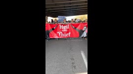 This was an anti-Elon Musk anti-Donald Trump protest in Portland, Oregon