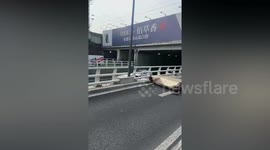 Double-decker bus roof shaved clean off after tunnel accident