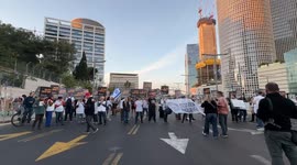 Israel: Israelis rally outside Defense Ministry over deaths of Gazan civilians, medical workers