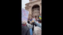 Anti-Trump demonstration in Austin, Texas, USA
