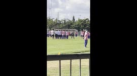 School tug of war goes wrong when rope snaps in half