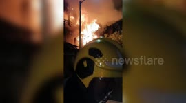 India: Three-story structure engulfed in flames, efforts underway to douse fire