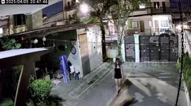 Excited dog rams into woman after running around in Marikina, Philippines