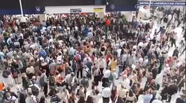 Heatwave Causes Chias at waterloo Station