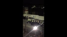 Street violence as riot police shut down rave in London