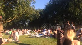 Londoners swelter and relax in London Fields during heatwave