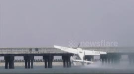 Amphibious aircraft hits bridge in Shanghai, killing five