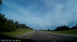 Huge Semi truck has two blown out tires right in front of me!!!