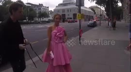 Sophie Hermann looks stunning in pink dress
