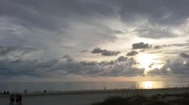 Interesting cloud formations right before storm over Tampa Bay