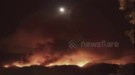 Stunning time-lapse of wildfire in CA, USA