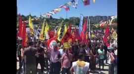 Thousands of people gather in Istambul pro-democracy protest