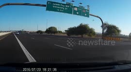 High-speed spin out on Arizona freeway