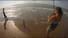 Woman catches two sharks on fishing trip