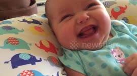 Baby's emotional reaction to singing the hymn 'Sweet, Sweet Spirit'