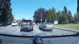 Dash Cam Footage of Car Crash in Vancouver