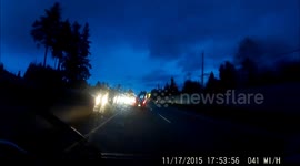 Dash Cam Footage of Car Crash in Vancouver Area