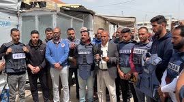 Gaza Strip: Journalists protest killing of colleagues in Israeli strikes on Gaza
