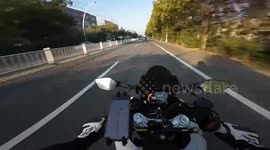 China: First-Person Perspective of Being Thrown Off a Bike