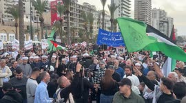 Lebanon: Hundreds of Lebanese people hold demonstration to show solidarity with Gaza