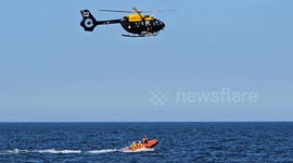 RNLI Llandudno with helicopter training