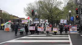US: Demonstrators rally outside White House against Israeli PM