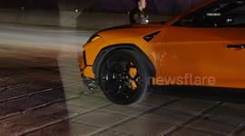 US, Los Angeles: Brentwood Lamborghini Possibly Hits Pedestrian