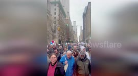 Crowds protest in New York against Trump and Musk anti-corruption drive
