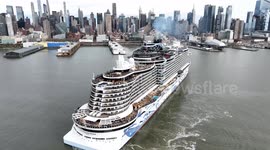 US: Giant cruise ship 'Norwegian Prima' sets sail from New York City