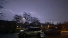 US: Severe Storms With Lightnings and Hail Hit Western Kentucky