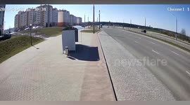 Driver loses control and flips lorry and trailer over onto side