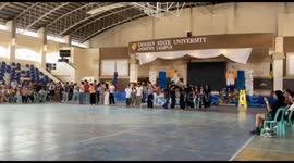 Hilarious crash during sack race in Tuguegarao, Philippines