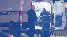 US, Los Angeles: Vermont Square At Least 2 Dead In Crash Coroner Arrives Part 2