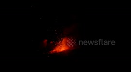 Spectacular volcanic activity at the southeast crater of Etna volcano