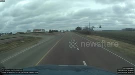 Train crashes into truck on level crossing in Minnesota