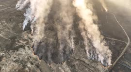 Major Gorse Fire This Evening At Ballygawley Northern Ireland! - Aerial Footage Part 3