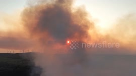 Major Gorse Fire Burning Near Home In Northern Ireland Tonight - Clip 4