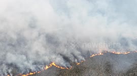 Gorse Fire Covering Huge Area Blowing Smoke Over Home In Northern Ireland Tonight