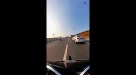 Close call caught on camera: Car cuts off rider without warning