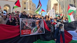 Libya: Libyan people flock to streets in support of Gaza