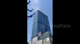 Japan: Fire Breaks Out at Construction Site Near Shinsaibashi Station in Osaka 2