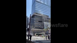Japan: Fire Breaks Out at Construction Site Near Shinsaibashi Station in Osaka 3